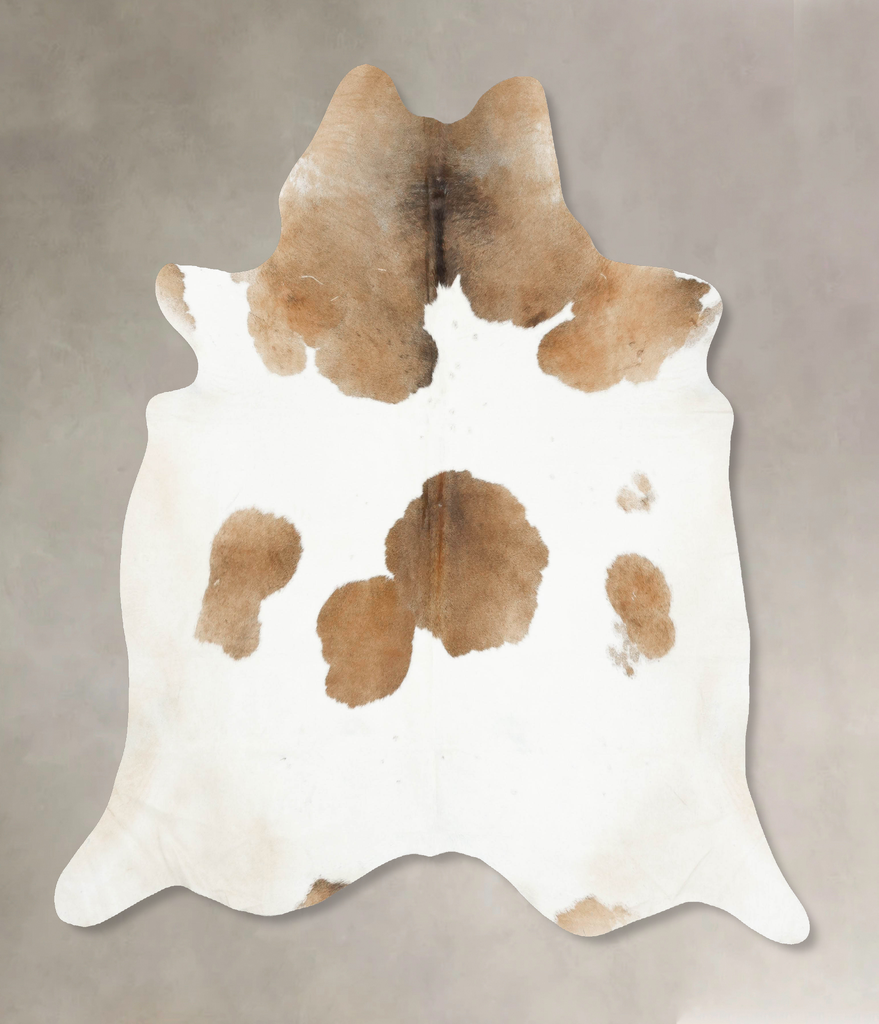 Chocolate and White XX-Large Brazilian Cowhide Rug 7'7"H x 6'11"W #B16435 by Hudson Hides