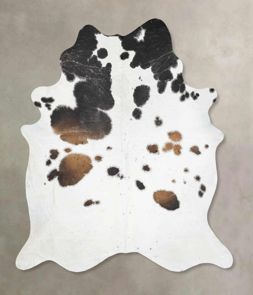 Chocolate and White XX-Large Brazilian Cowhide Rug 8'3"H x 6'9"W #B16437 by Hudson Hides