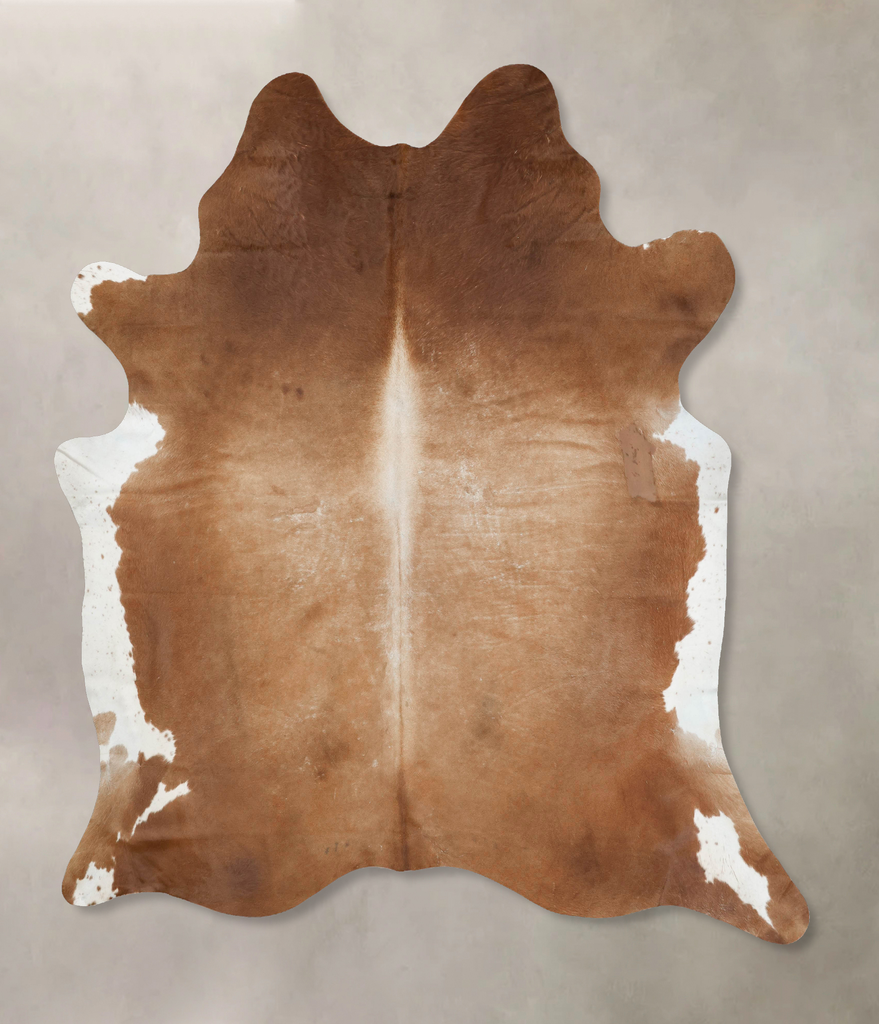 Brown and White Regular XX-Large Brazilian Cowhide Rug 9'1"H x 7'7"W #B16443 by Hudson Hides