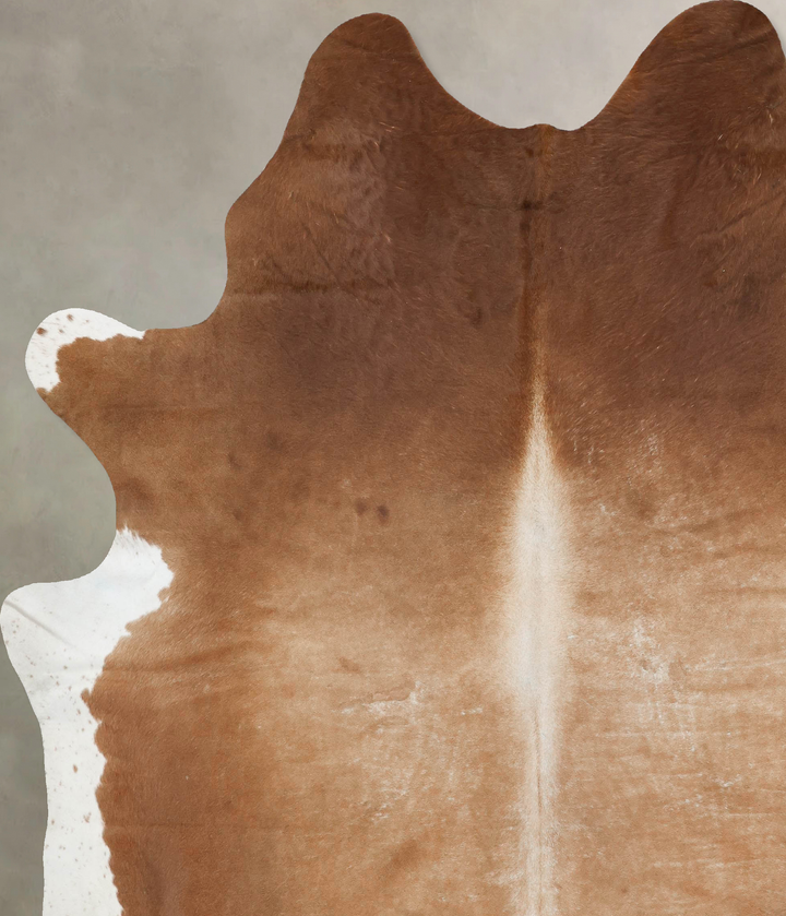 Brown and White Regular XX-Large Brazilian Cowhide Rug 9'1"H x 7'7"W #B16443 by Hudson Hides