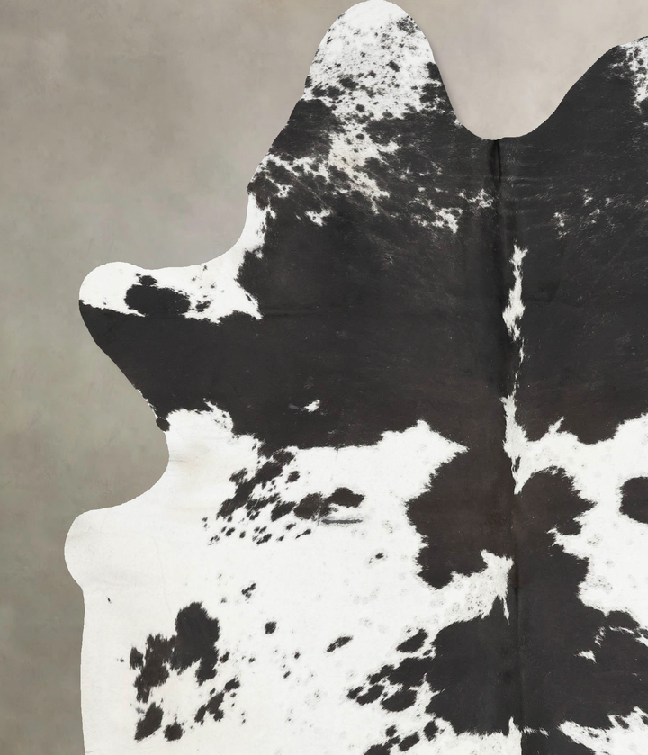 Black and White X-Large Brazilian Cowhide Rug 7'10"H x 6'5"W #B16444 by Hudson Hides