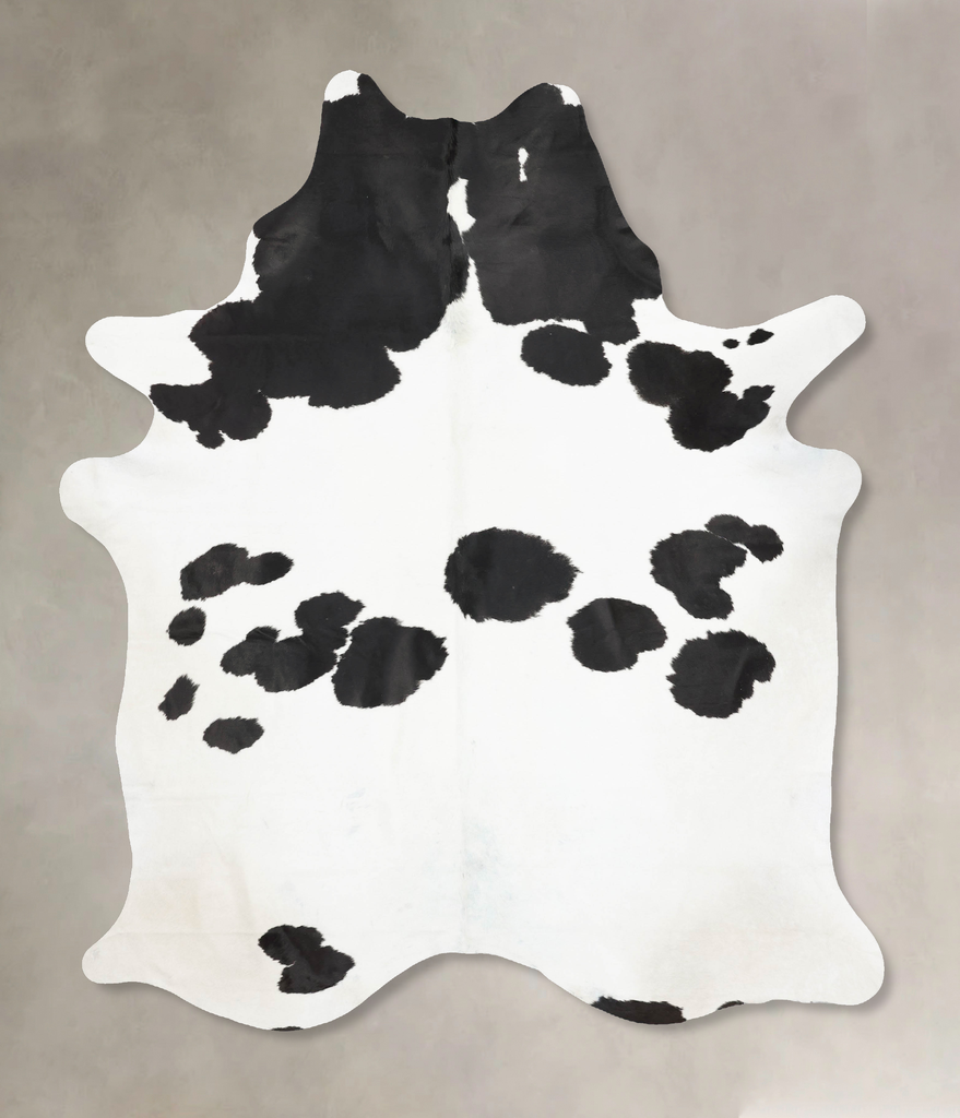 Black and White XX-Large Brazilian Cowhide Rug 9'0"H x 7'0"W #B16446 by Hudson Hides
