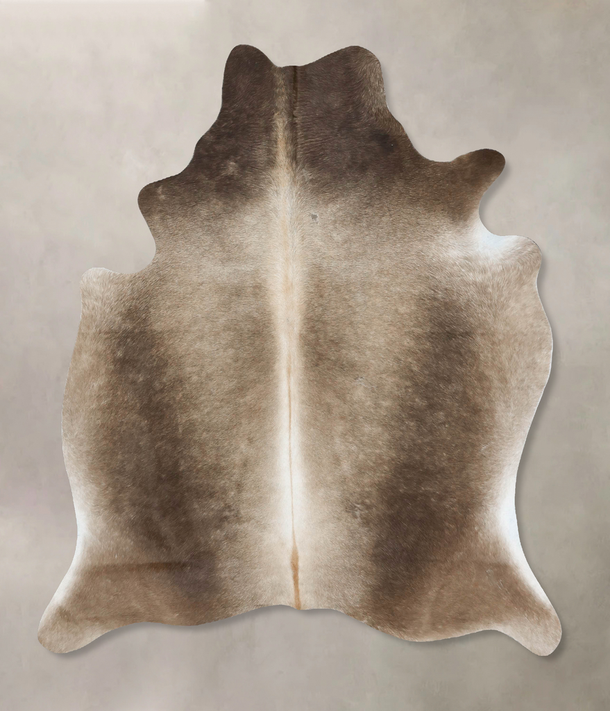 Medium Grey Large Brazilian Cowhide Rug 6'7"H x 5'9"W #B16453 by Hudson Hides