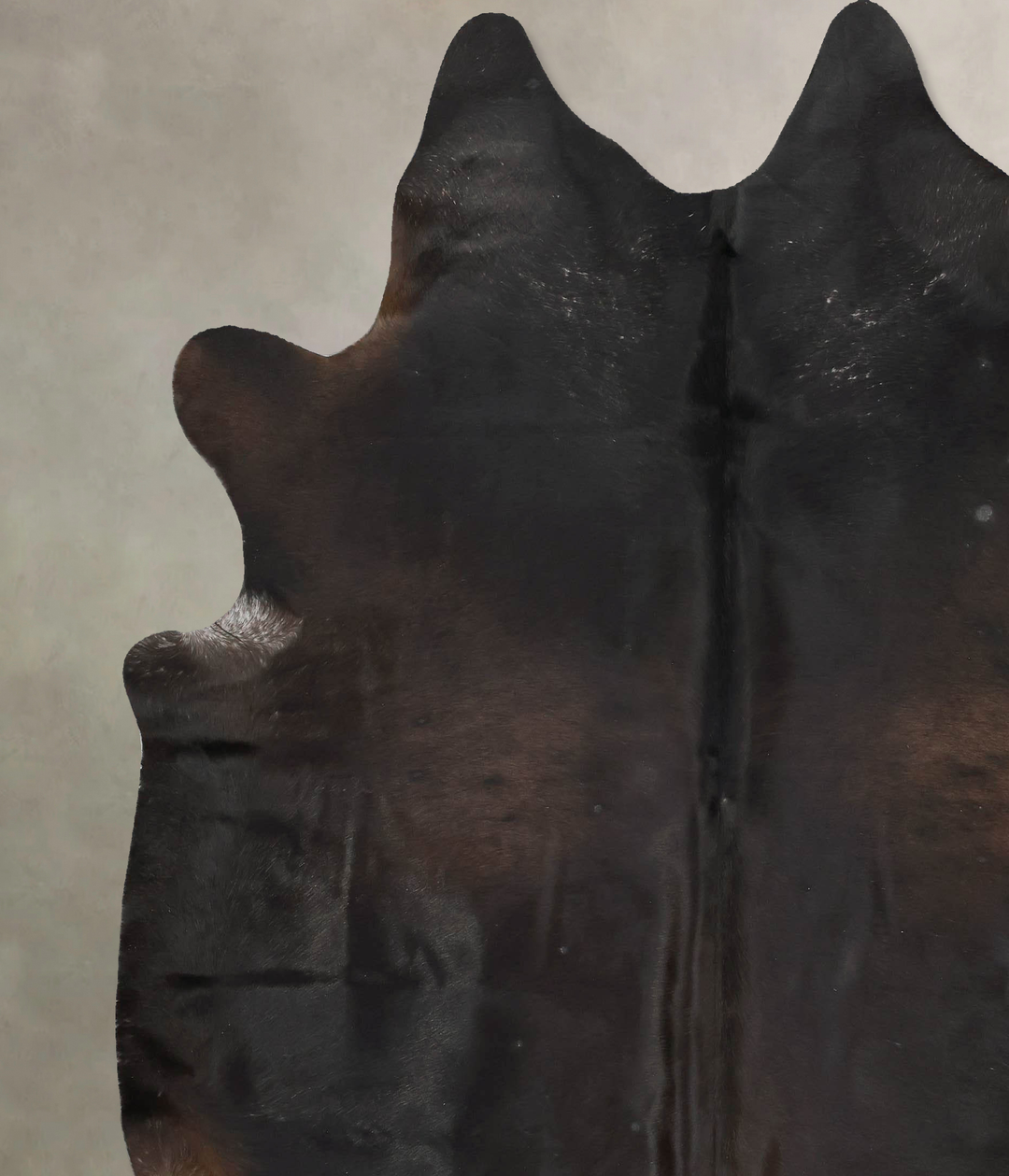 Chocolate XX-Large Brazilian Cowhide Rug 8'1"H x 7'4"W #B16457 by Huds