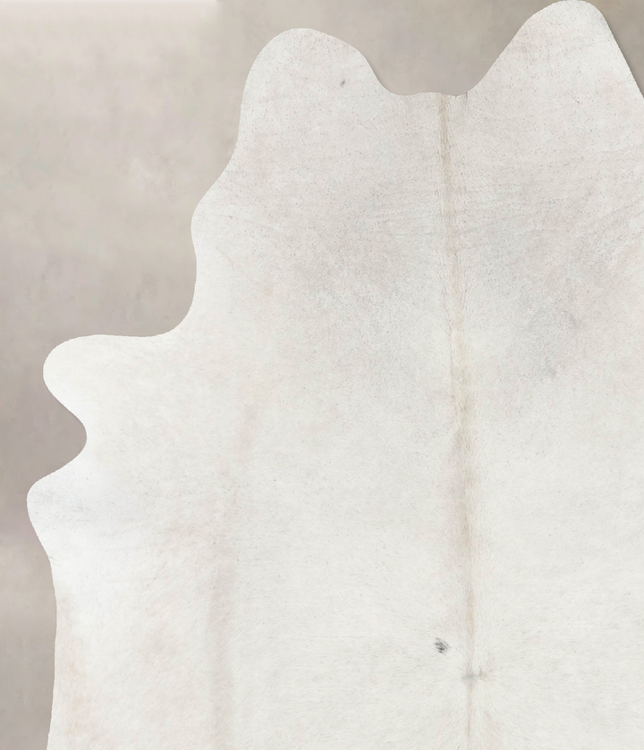 Ivory with Beige X-Large Brazilian Cowhide Rug 7'7"H x 5'10"W #B16460 by Hudson Hides