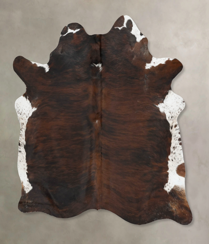Tricolor X-Large Brazilian Cowhide Rug 7'4"H x 6'1"W #B16462 by Hudson Hides