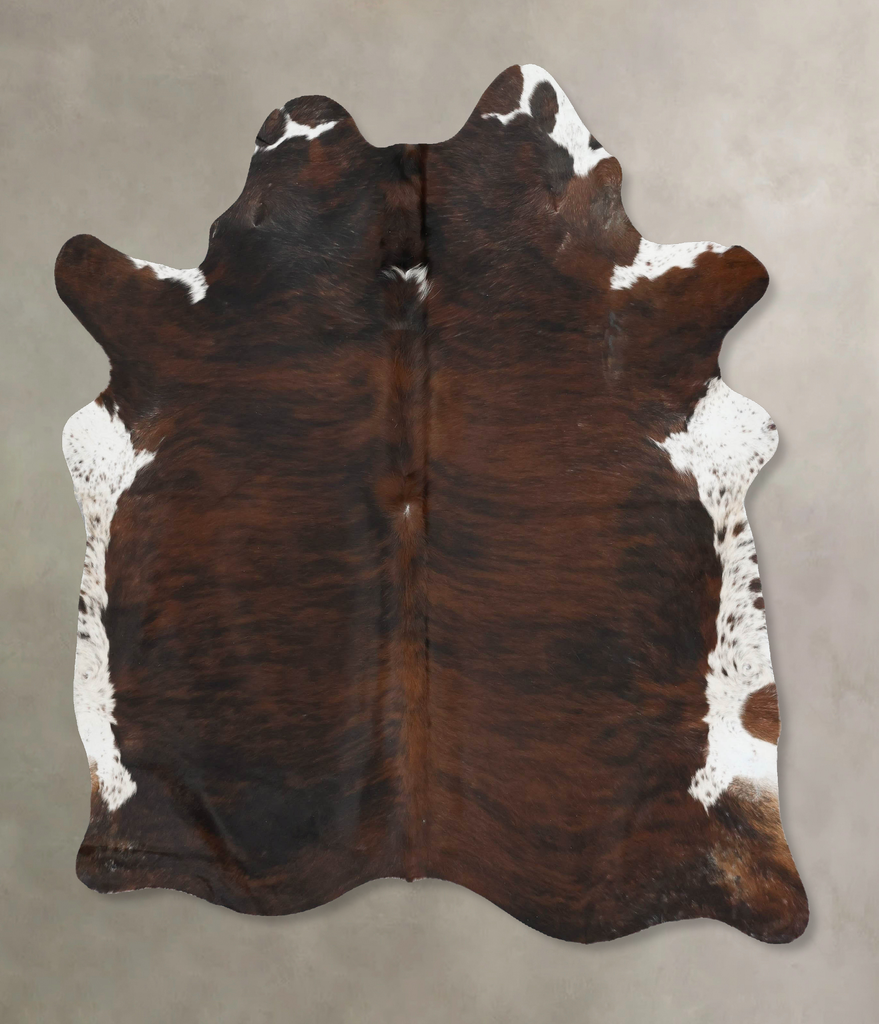 Tricolor X-Large Brazilian Cowhide Rug 7'4"H x 6'1"W #B16462 by Hudson Hides