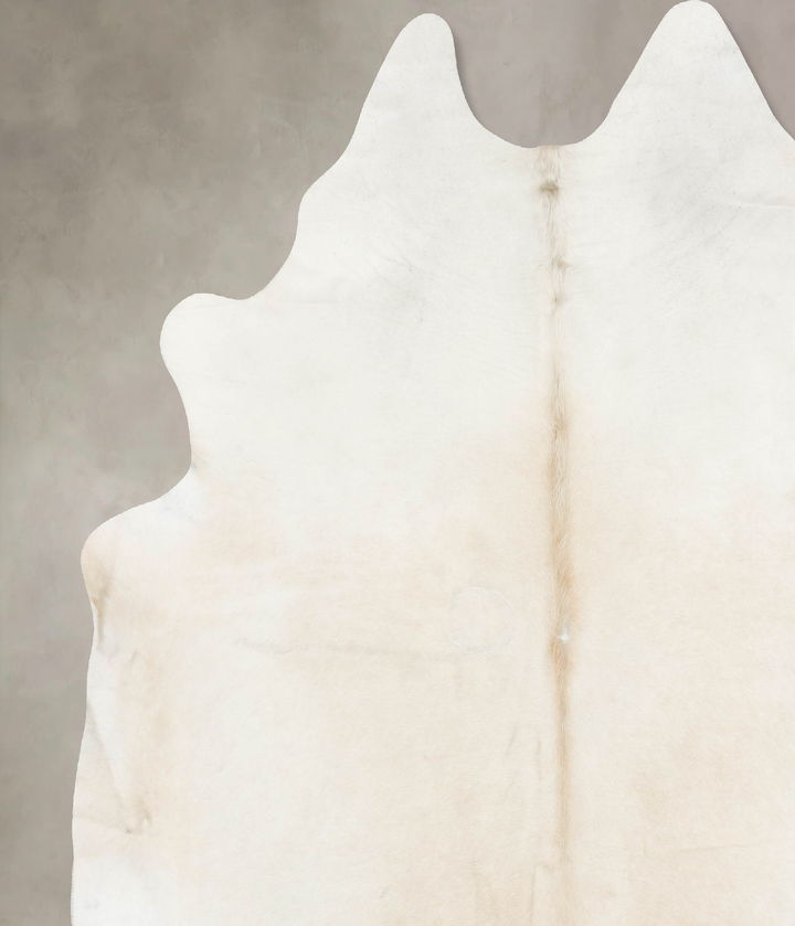 Ivory with Beige XX-Large Brazilian Cowhide Rug 9'7"H x 8'6"W #B16469 by Hudson Hides