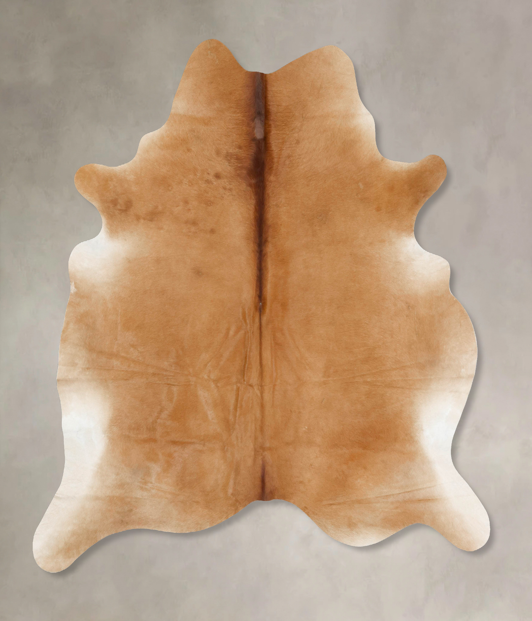 Beige XX-Large Brazilian Cowhide Rug 7'8"H x 6'9"W #B16470 by Hudson H