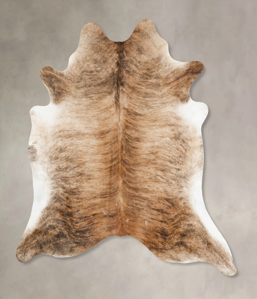 Light Brindle XX-Large Brazilian Cowhide Rug 7'6"H x 6'10"W #B16475 by Hudson Hides