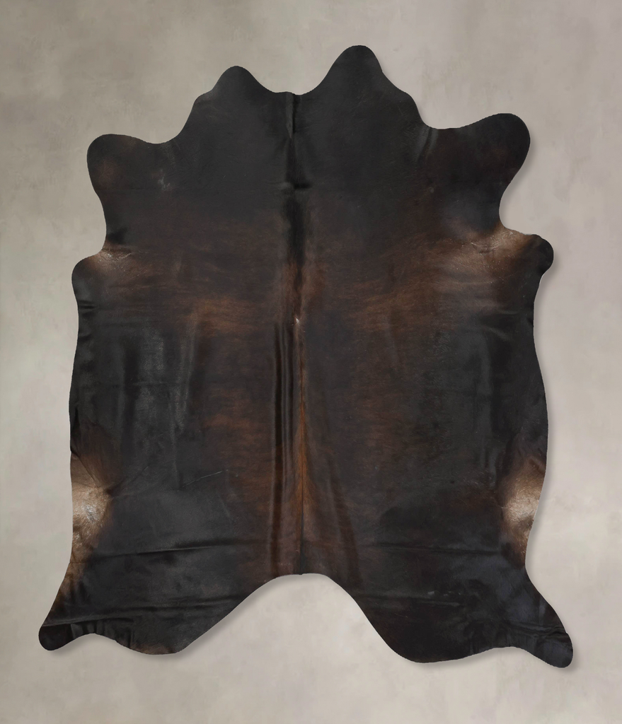 Chocolate XX-Large Brazilian Cowhide Rug 7'3"H x 7'1"W #B16476 by Hudson Hides