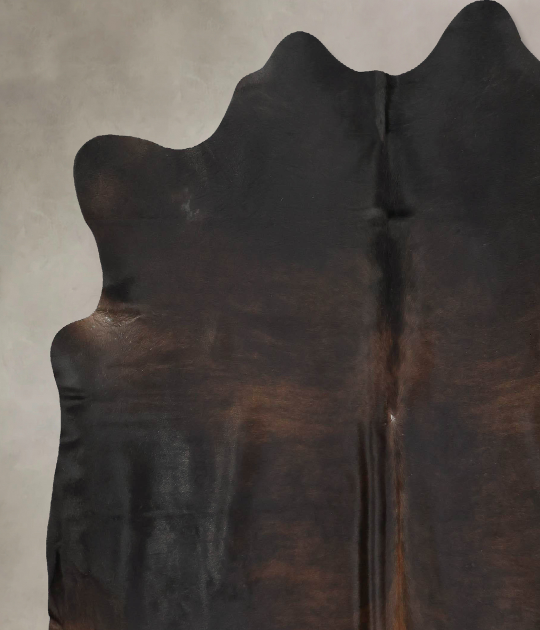 Chocolate XX-Large Brazilian Cowhide Rug 7'3"H x 7'1"W #B16476 by Huds