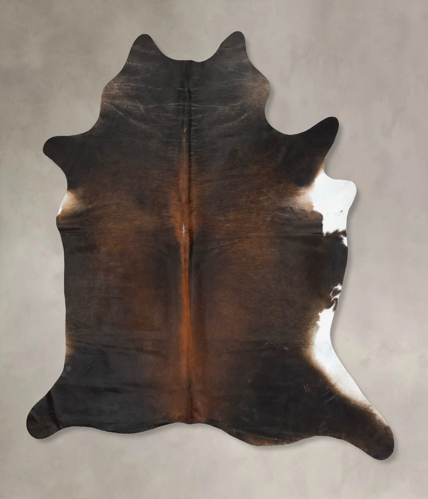 Chocolate X-Large Brazilian Cowhide Rug 7'4"H x 6'6"W #B16480 by Hudson Hides