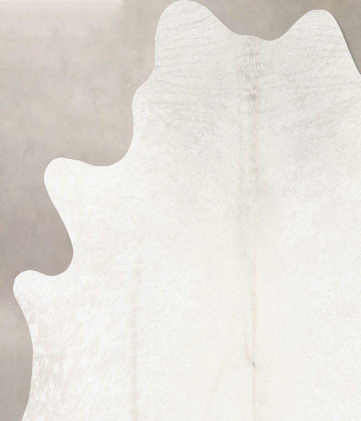 Ivory with Beige X-Large Brazilian Cowhide Rug 6'11"H x 5'10"W #B16481 by Hudson Hides