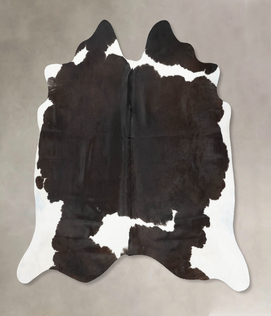 Black and White X-Large Brazilian Cowhide Rug 6'8"H x 7'1"W #B16486 by Hudson Hides