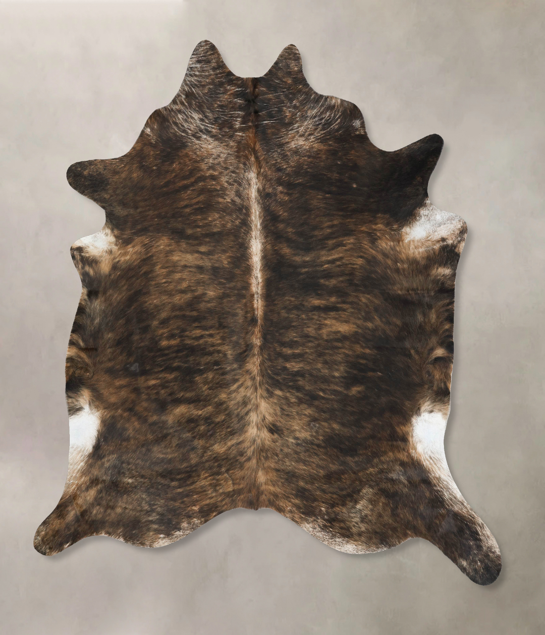 Dark Brindle XX-Large Brazilian Cowhide Rug 8'0"H x 7'3"W #B16488 by H