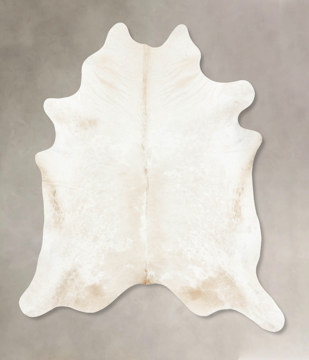Ivory with Beige XX-Large Brazilian Cowhide Rug 8'2"H x 6'9"W #B16492 
