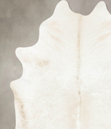Ivory with Beige XX-Large Brazilian Cowhide Rug 8'2"H x 6'9"W #B16492 by Hudson Hides