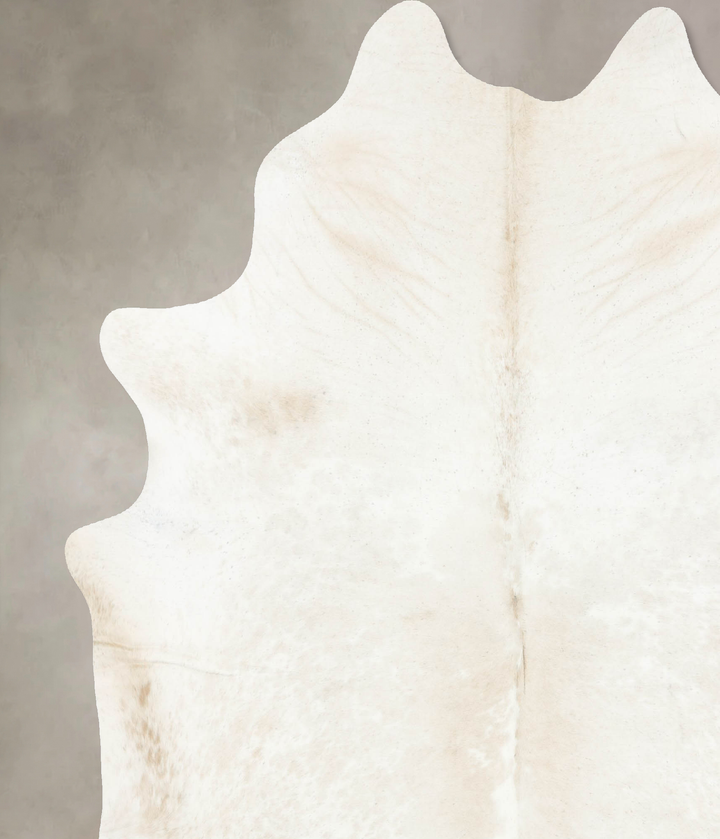 Ivory with Beige XX-Large Brazilian Cowhide Rug 8'2"H x 6'9"W #B16492 by Hudson Hides