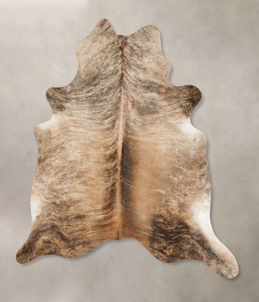 Light Brindle XX-Large Brazilian Cowhide Rug 7'9"H x 6'9"W #B16493 by Hudson Hides