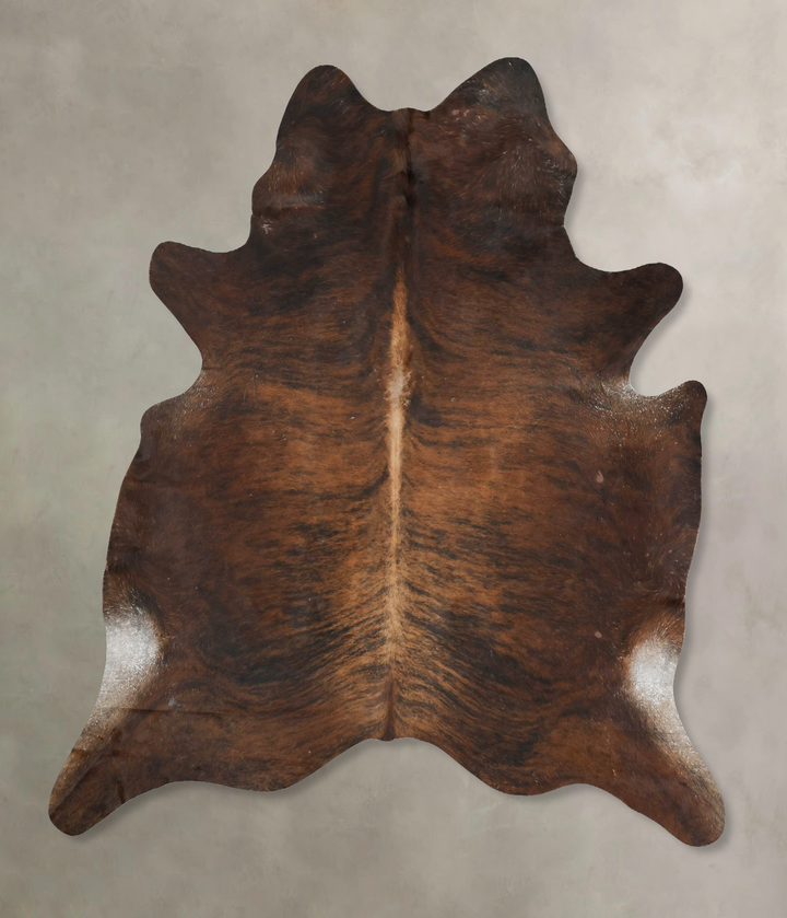 Dark Brindle XX-Large Brazilian Cowhide Rug 7'8"H x 6'8"W #B16494 by Hudson Hides