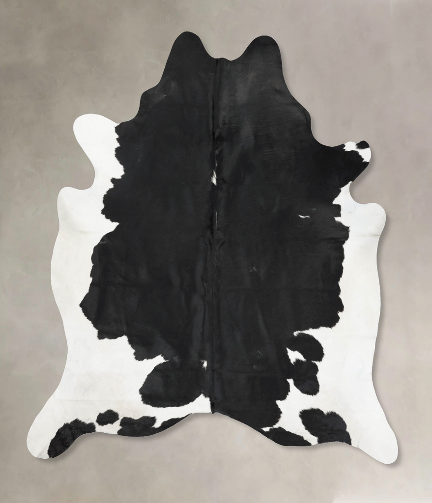 Black and White XX-Large Brazilian Cowhide Rug 8'3"H x 7'1"W #B16495 by Hudson Hides
