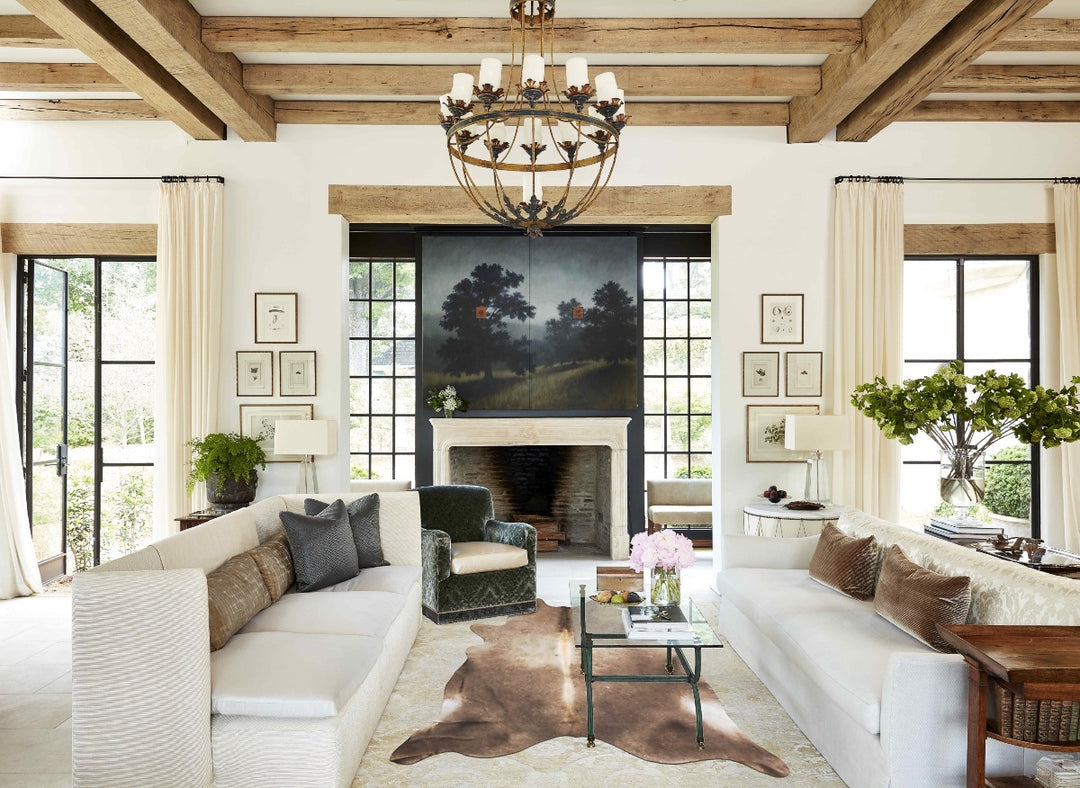 Taupe XX-Large Brazilian Cowhide Rug 8'4"H x 6'11"W #B16496 by Hudson 