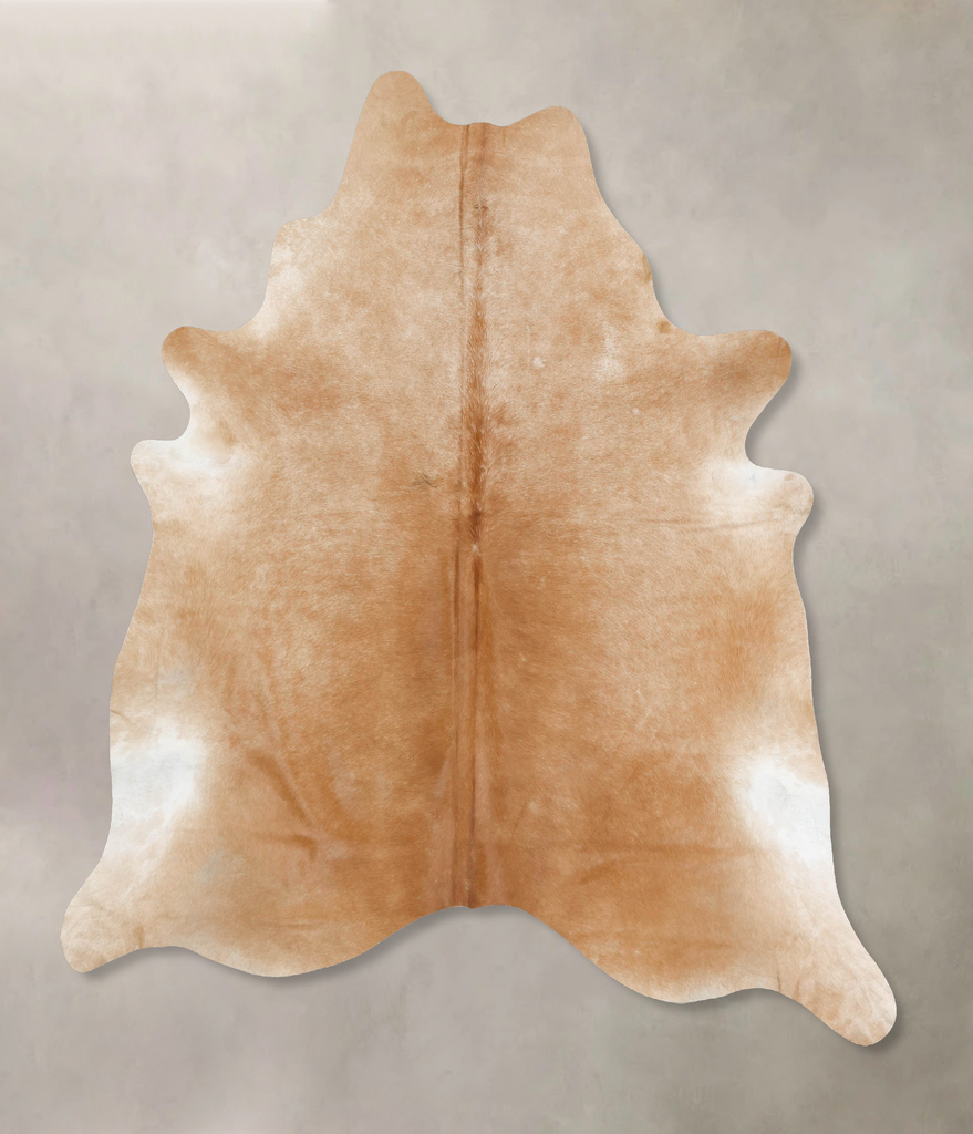 Beige XX-Large Brazilian Cowhide Rug 8'3"H x 7'0"W #B16498 by Hudson Hides