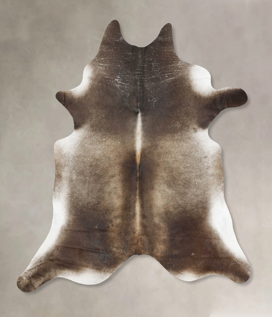 Grey with Beige XX-Large Brazilian Cowhide Rug 8'7"H x 7'5"W #B16501 by Hudson Hides