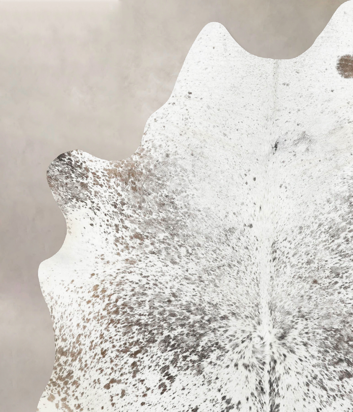 Salt and Pepper Black X-Large Brazilian Cowhide Rug 7'8"H x 6'0"W #B16509 by Hudson Hides