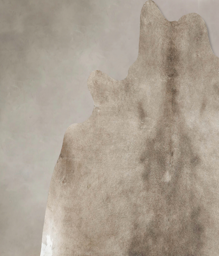 Taupe X-Large Brazilian Cowhide Rug 6'4"H x 6'11"W #B16513 by Hudson Hides