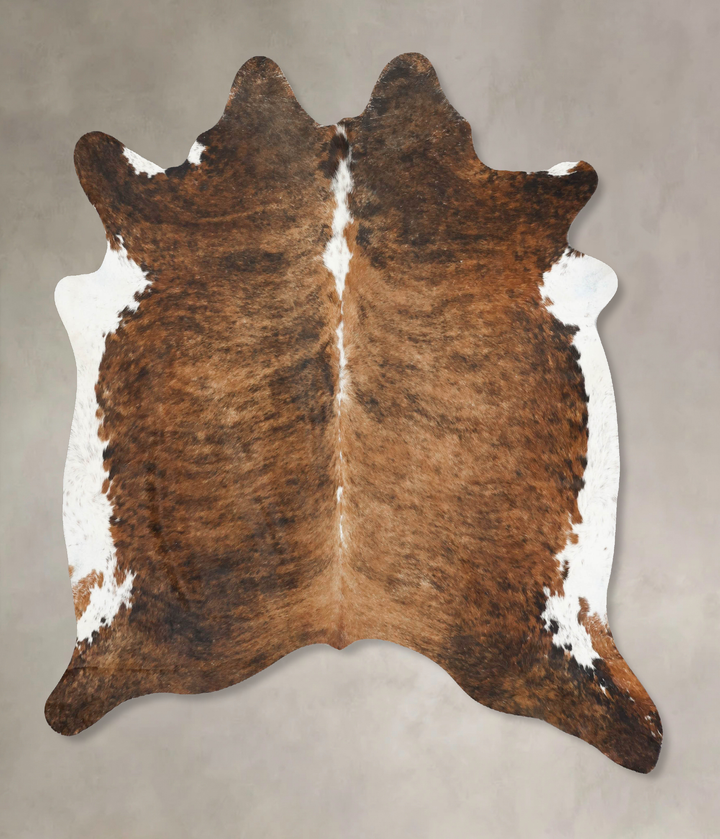 Medium Brindle X-Large Brazilian Cowhide Rug 6'10"H x 6'2"W #B16519 by Hudson Hides