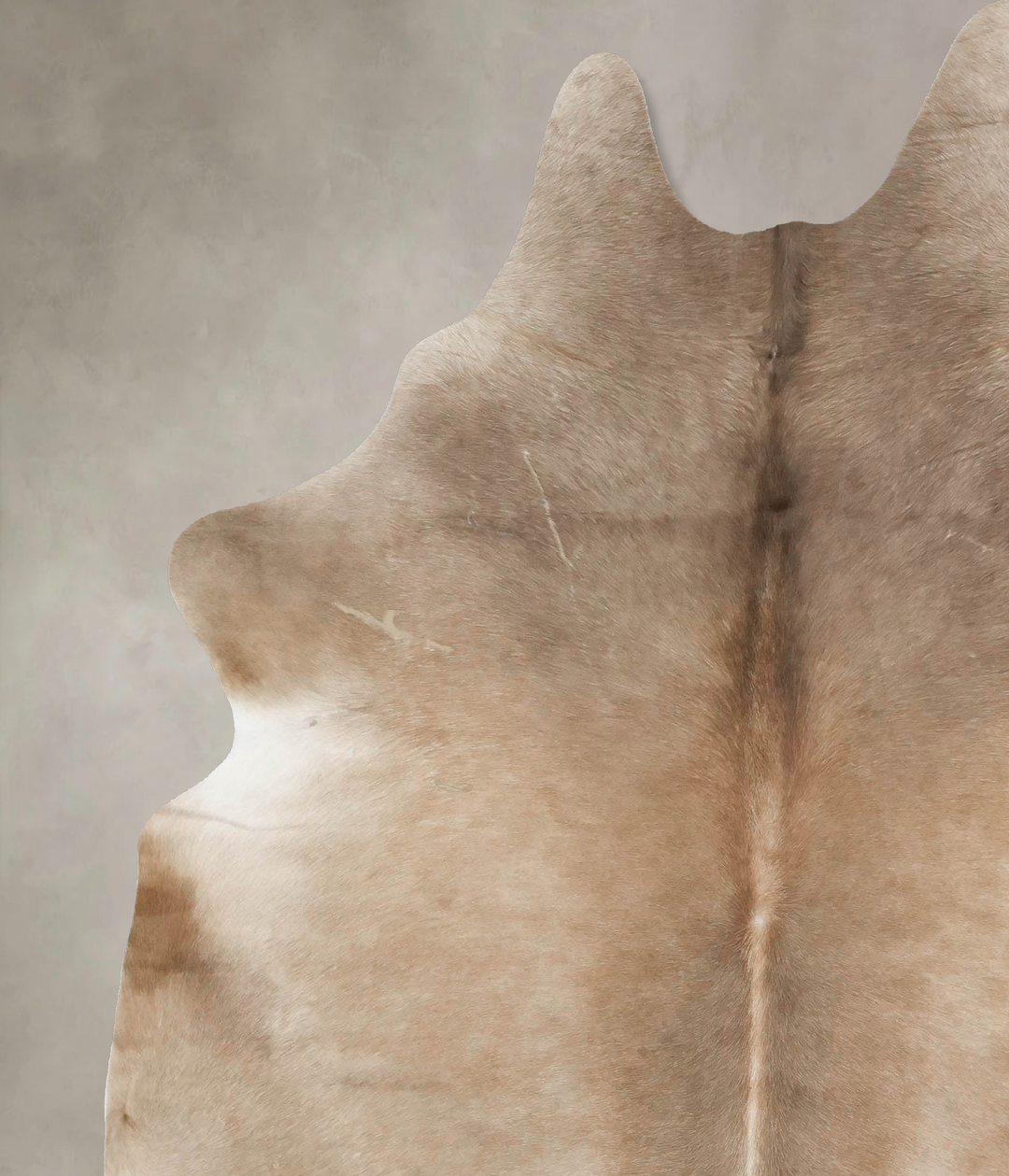 Grey with Beige X-Large Brazilian Cowhide Rug 7'6"H x 6'3"W #B16524 by