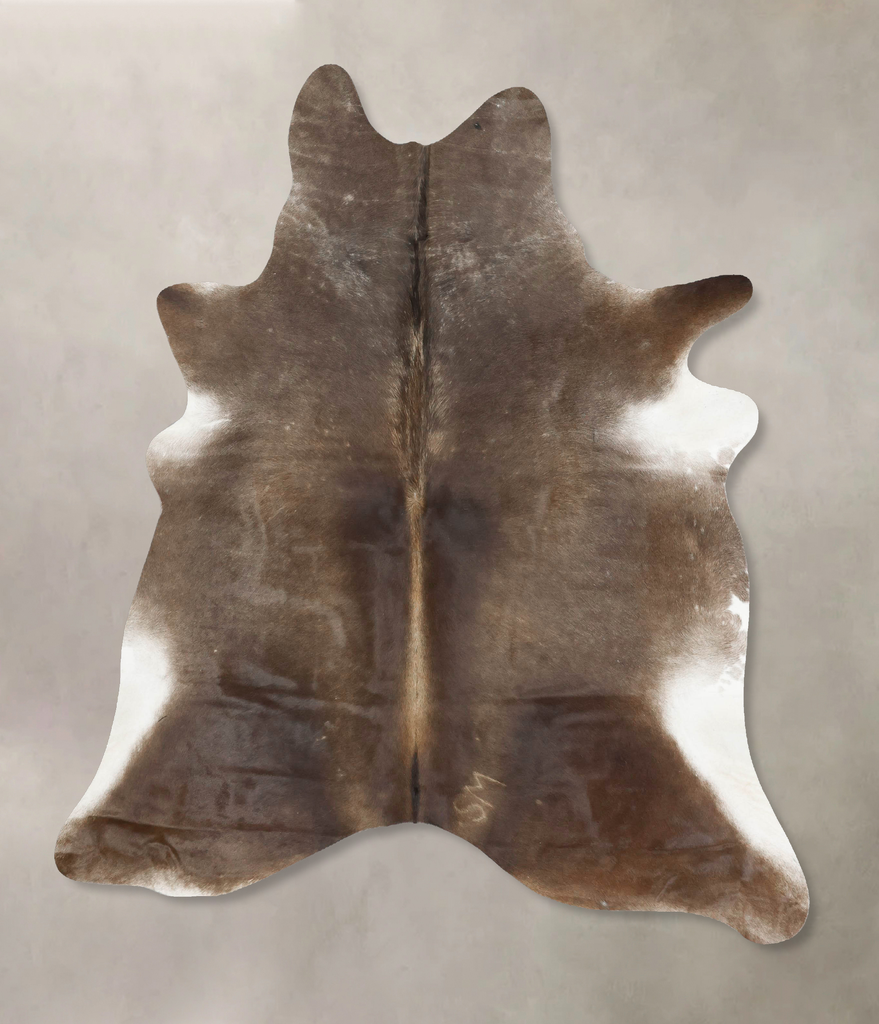 Dark Grey X-Large Brazilian Cowhide Rug 7'3"H x 6'1"W #B16530 by Hudson Hides