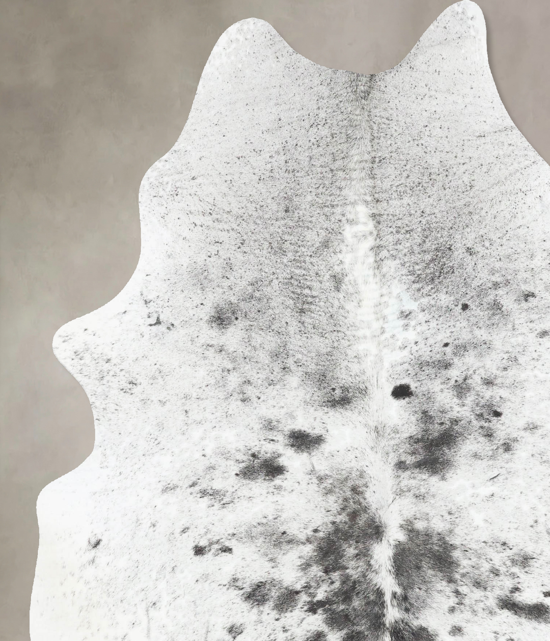 Salt and Pepper Black X-Large Brazilian Cowhide Rug 7'7"H x 5'11"W #B1