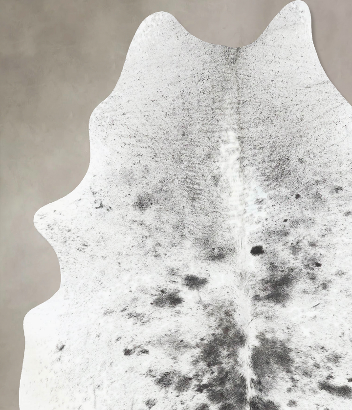Salt and Pepper Black X-Large Brazilian Cowhide Rug 7'7"H x 5'11"W #B16532 by Hudson Hides