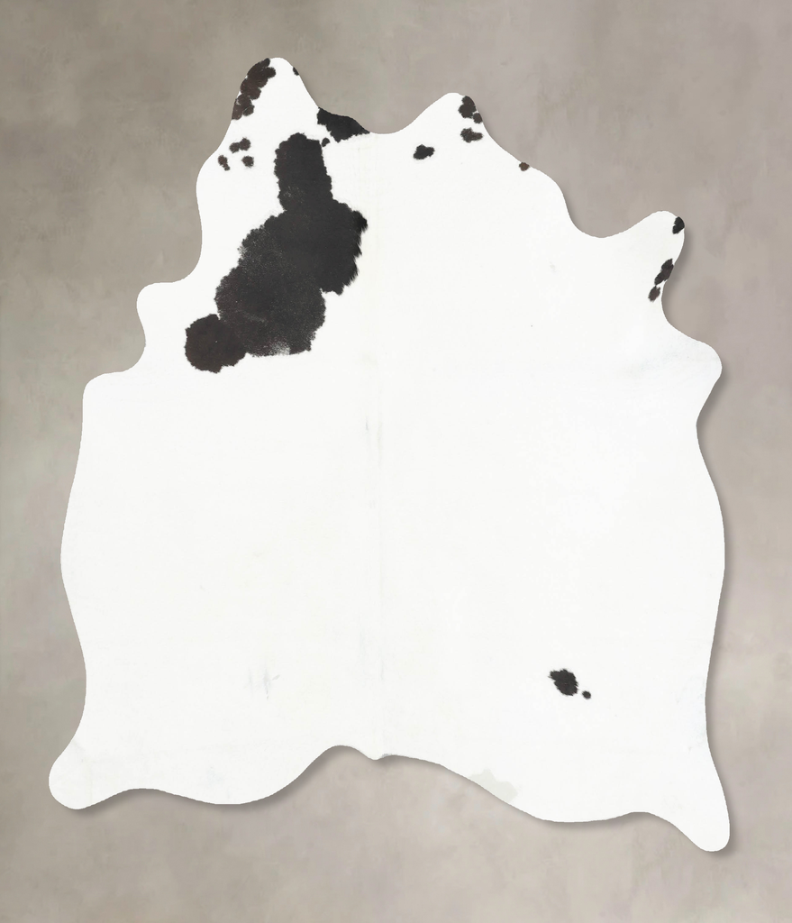 Black and White Large Brazilian Cowhide Rug 6'4"H x 5'10"W #B16537 by Hudson Hides