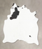 Black and White Large Brazilian Cowhide Rug 6'4