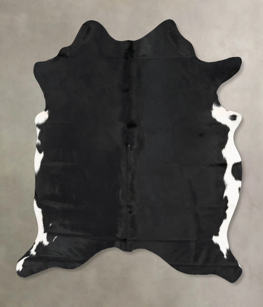 Black and White Large Brazilian Cowhide Rug 6'5"H x 5'8"W #B16542 by Hudson Hides