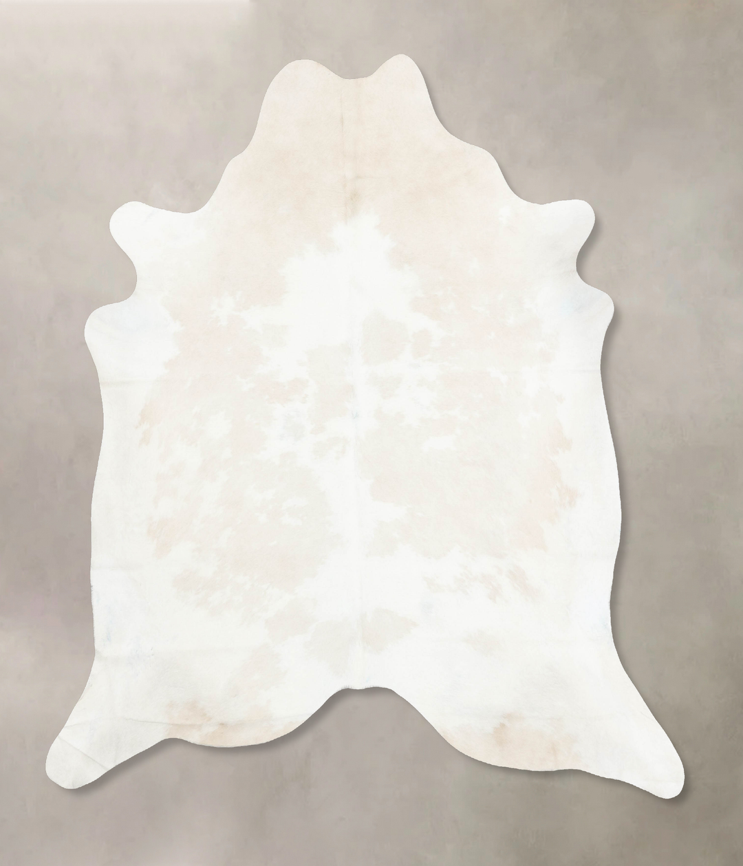 Beige and White XX-Large Brazilian Cowhide Rug 7'10"H x 6'10"W #B16545