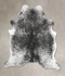 Salt and Pepper Black X-Large Brazilian Cowhide Rug 7'6