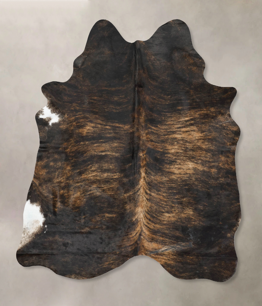 Dark Brindle X-Large Brazilian Cowhide Rug 7'9"H x 5'7"W #B16562 by Hudson Hides