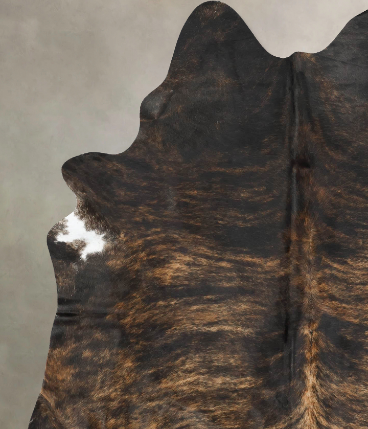 Dark Brindle X-Large Brazilian Cowhide Rug 7'9"H x 5'7"W #B16562 by Hudson Hides