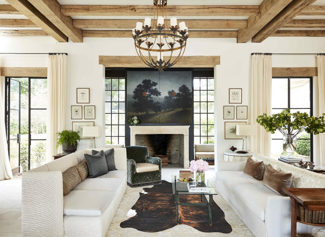 Dark Brindle X-Large Brazilian Cowhide Rug 7'9"H x 5'7"W #B16562 by Hu