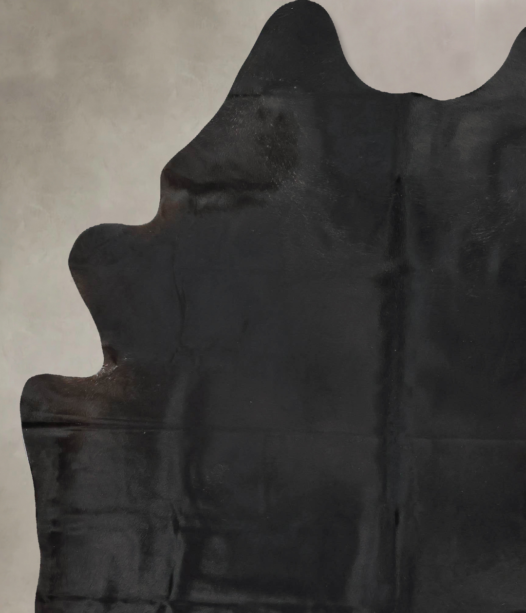 Solid Black XX-Large Brazilian Cowhide Rug 7'11"H x 6'9"W #B16565 by H