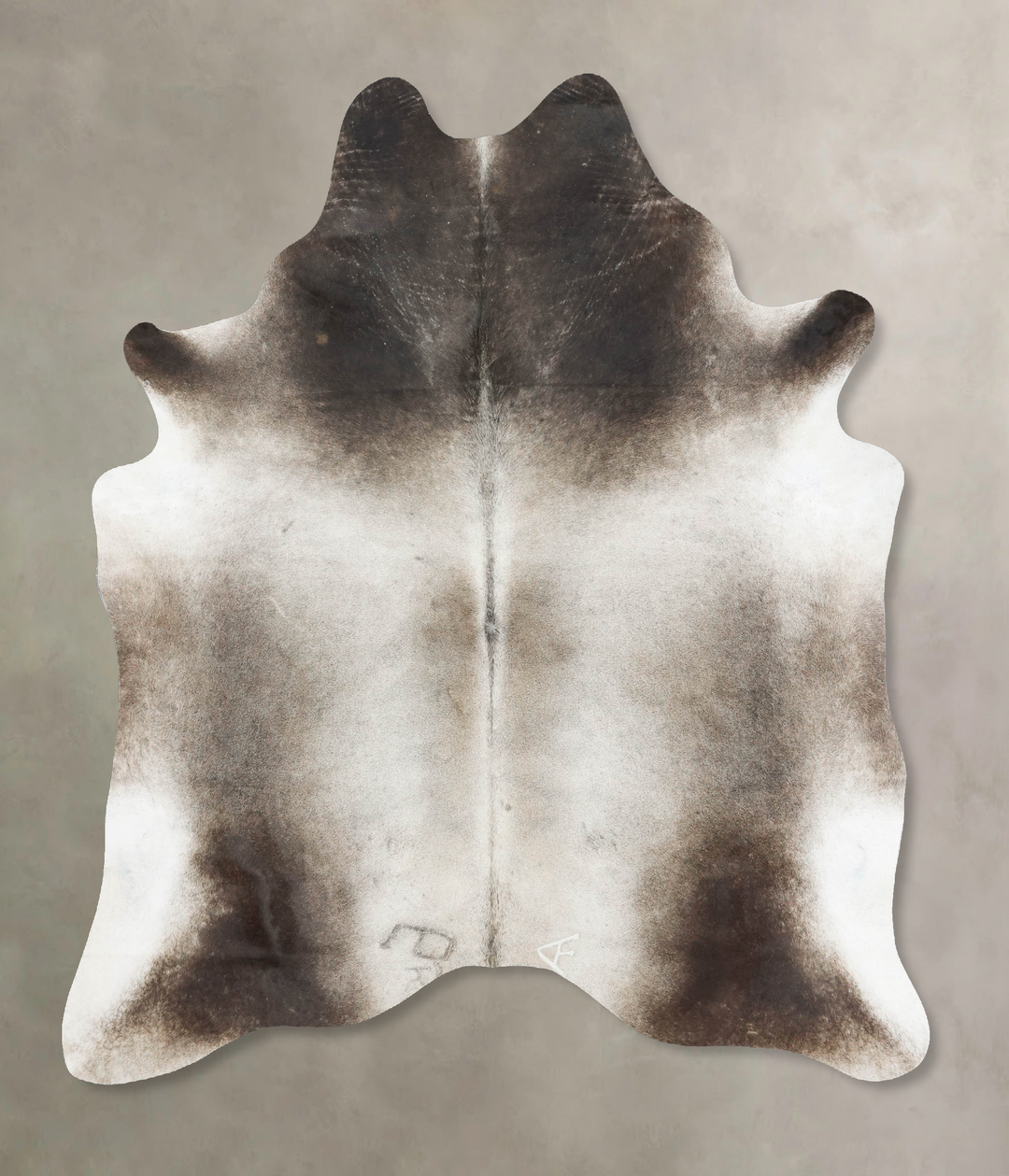 Medium Grey X-Large Brazilian Cowhide Rug 7'5"H x 6'5"W #B16566 by Hud