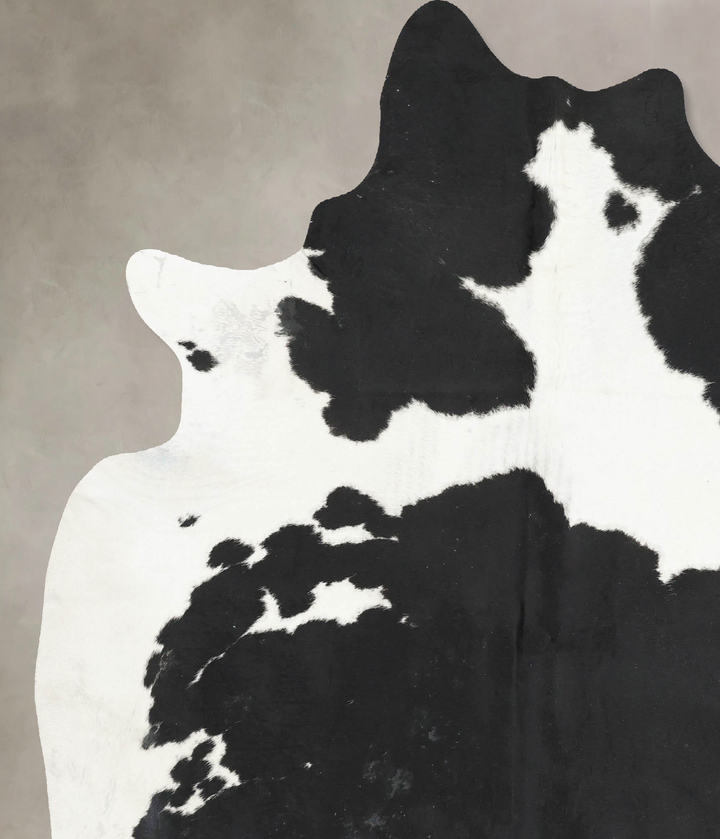Black and White XX-Large Brazilian Cowhide Rug 7'9"H x 6'8"W #B16567 by Hudson Hides