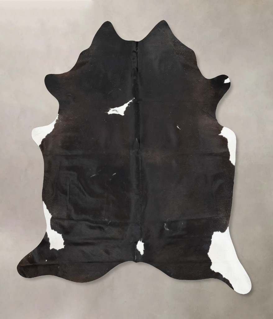 Black and White XX-Large Brazilian Cowhide Rug 7'11"H x 6'9"W #B16571 by Hudson Hides