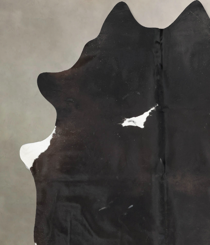 Black and White XX-Large Brazilian Cowhide Rug 7'11"H x 6'9"W #B16571 by Hudson Hides