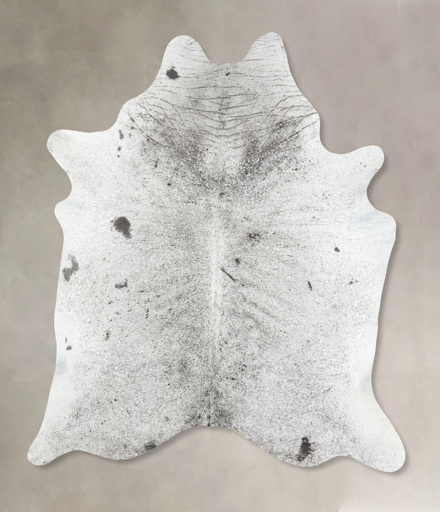 Salt and Pepper Black XX-Large Brazilian Cowhide Rug 7'9"H x 6'7"W #B16573 by Hudson Hides